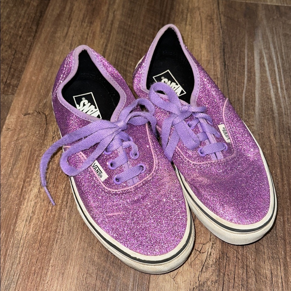 Girl’s Purple Glitter Vans size‎ 3